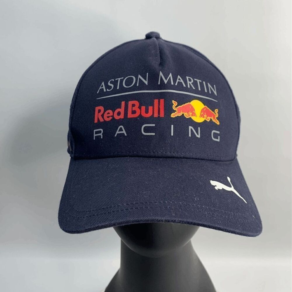 Puma Aston Martin Hat Red Bull‎ Racing Cap Blue And Red Snapback DAMAGE (READ)
